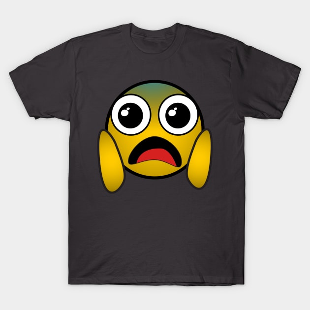 Screaming and Afraid Emoji T-Shirt by emojiawesome